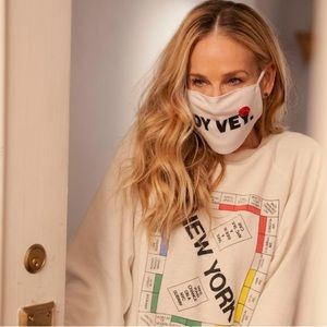 SJP And just like that New York Monopoly Theme inspired white sweatshirt